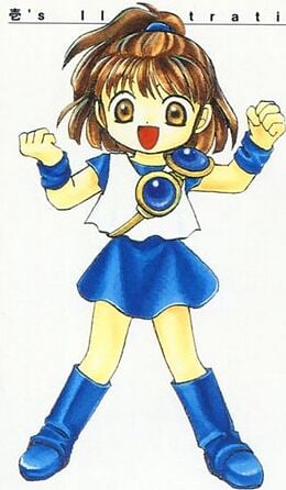 Arle Nadja, a cheerful anime-style character